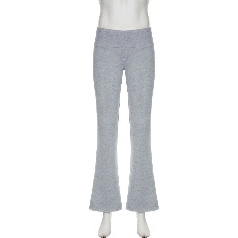 Casual Solid Flare Pants