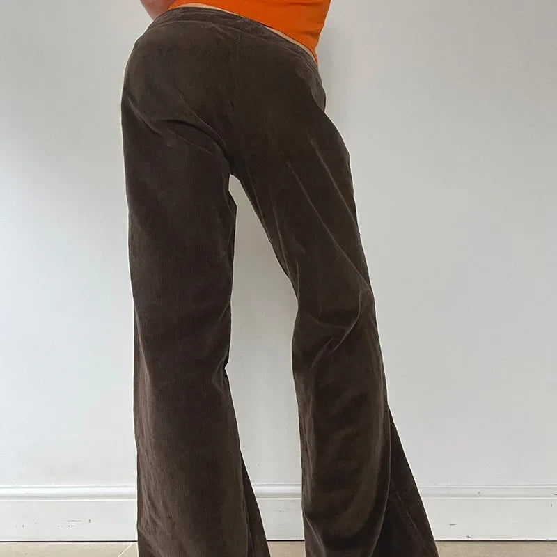 Velvet Low-Rise Pants