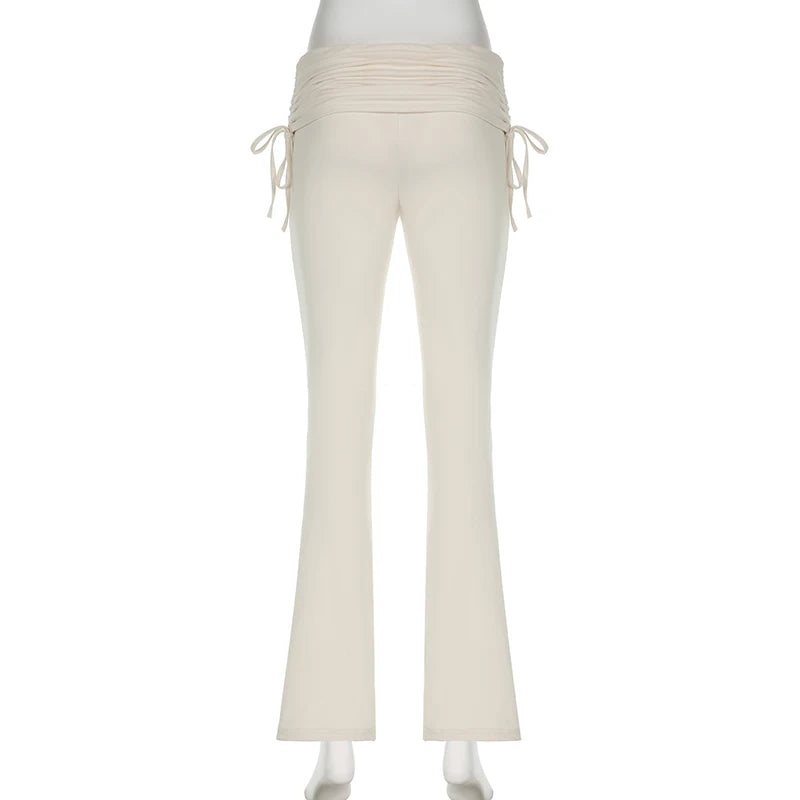 Drawstring Flare Pants